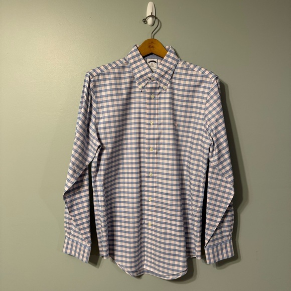 Brooks Brothers Other - NWOT Brooks Brothers Button Down Shirt Regent Fit Medium Pink and Blue Check
